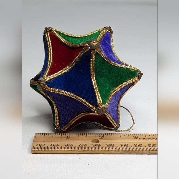 Velvet antique Christmas ornament B-5 - Picture 4 of 4